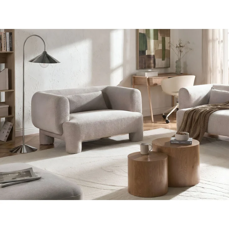 Sofa 2-Sitzer HOGBO Stoff Beige – Bild 3