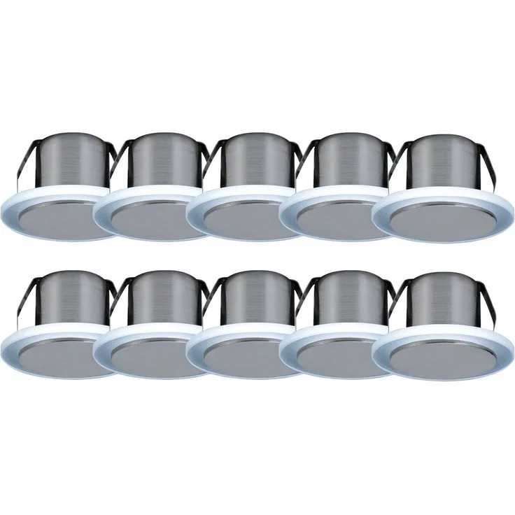 Paulmann Star Einbauleuchten Set LED Saturn 10x0,16W 12VA 35mm Satin Metall/Kunststoff2177