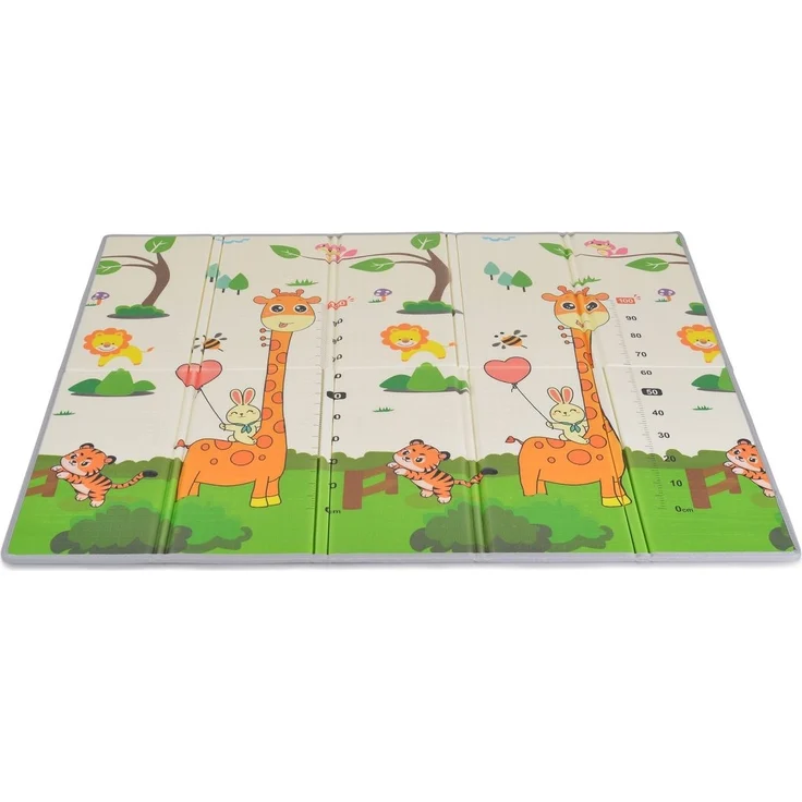 Moni Spielmatte XXL Jungle faltbar, 200 x 180 cm, Thermomatte, wasserdicht bunt – Bild 1