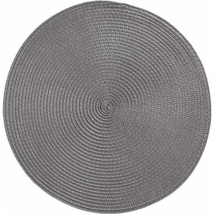 HAC24 Platzset 4er Set Platzmatte Abwaschbar Tischset Platzdeckchen Tisch Untersetzer, (Set, 4-St), Rund, Ø 38 cm, Bast-Optik