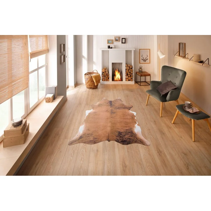 OTTO home Teppich Kuhfell-Look, Kunstfell, fellförmig, Höhe: 3 mm, gedruckte Kuhfell-Optik, Wohnzimmer, Esszimmer, Schlafzimmer – Bild 3