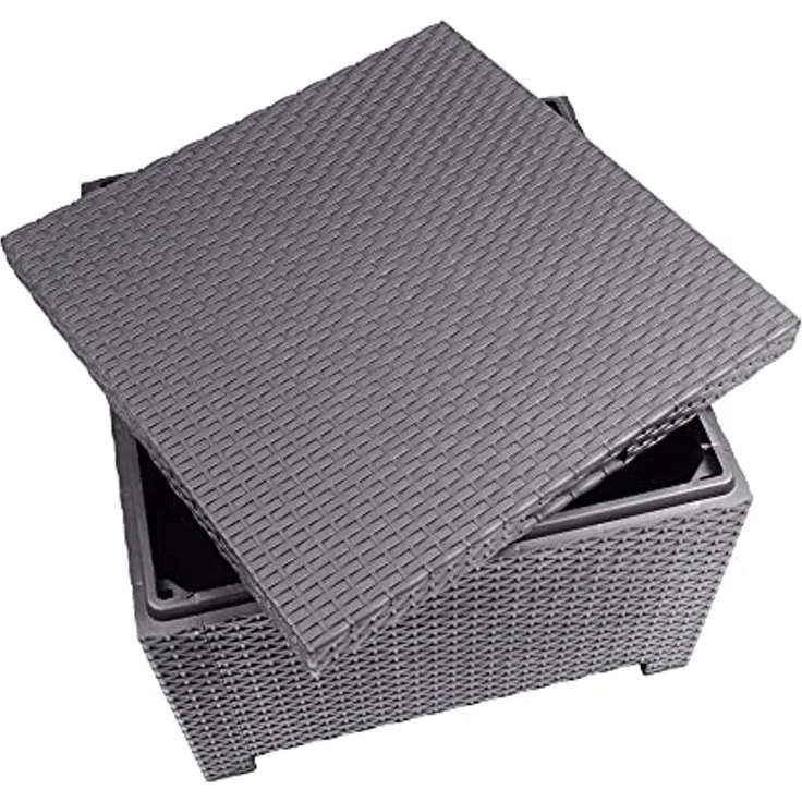ONDIS24 Beistelltisch Gartentisch Artemide, Loungetisch mit Aufbewahrungsbox, mit Staufach, 59 x 59 x45 (H) cm, witterungs- und uvbeständig – Bild 6