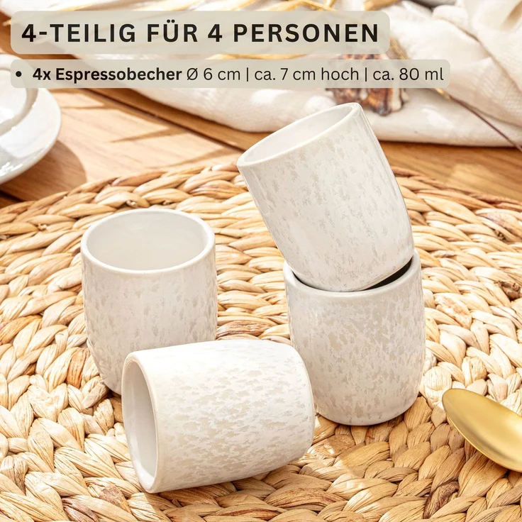 SÄNGER Espressobecher Set Korfu 4 teilig – Bild 4