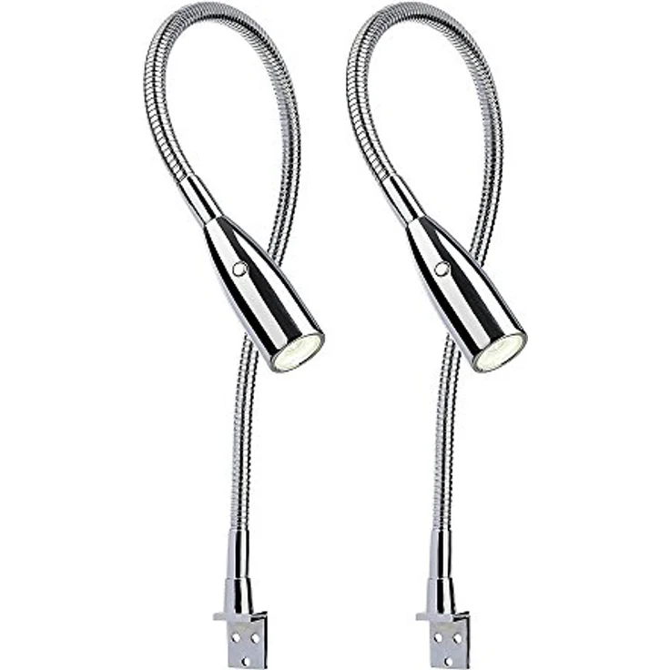 kalb Bettleuchte LED Leseleuchte Aufbauleuchte Nachttischlampe Bettlampe Leselampe, 2er Set, warmweiß – Bild 2
