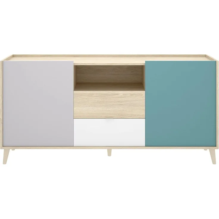 Sideboard BICA - 2 Türen & 2 Schubladen - Mehrfarbig