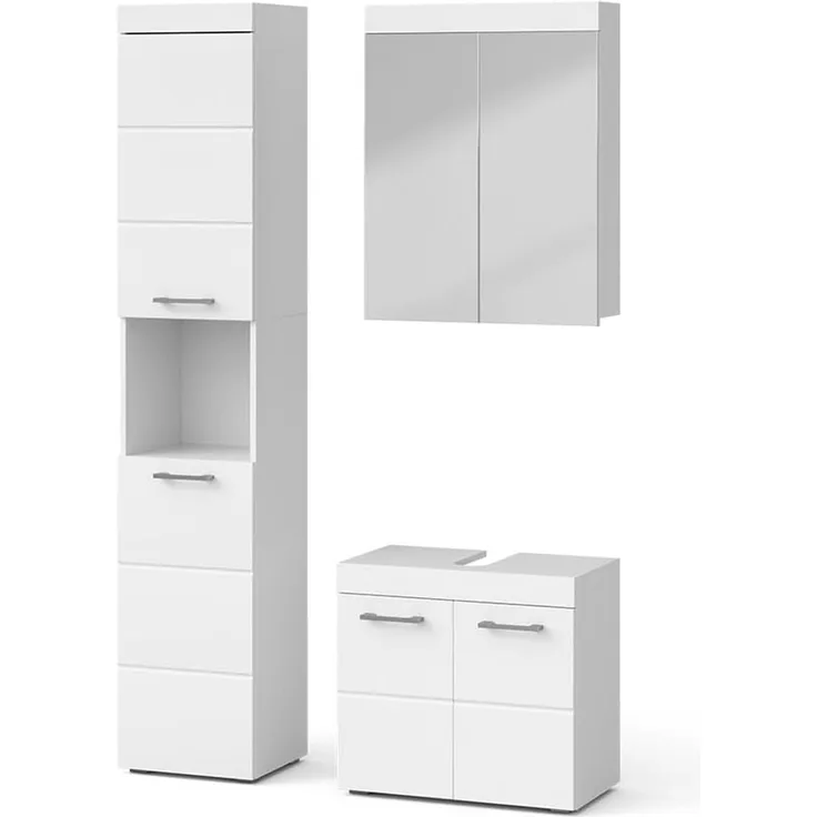 Badmöbel-Set Luna Weiß 3-teilig Vicco