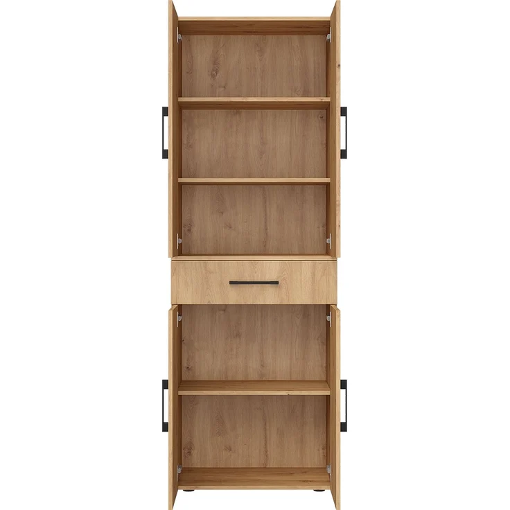 Bellamio 'Apol' Mehrzweckschrank, Eichenoptik, 176x33x60 cm, Aktenschrank mit Schublade und 5 Ablagefächern – Bild 11