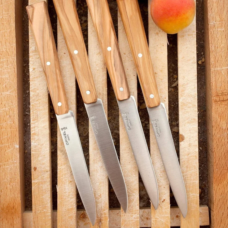 Opinel Table Bon Appétit N°125 South - Tafelmesser - 11 cm - gelber bis orangefarbener Griff (Packung mit 4) – Bild 5