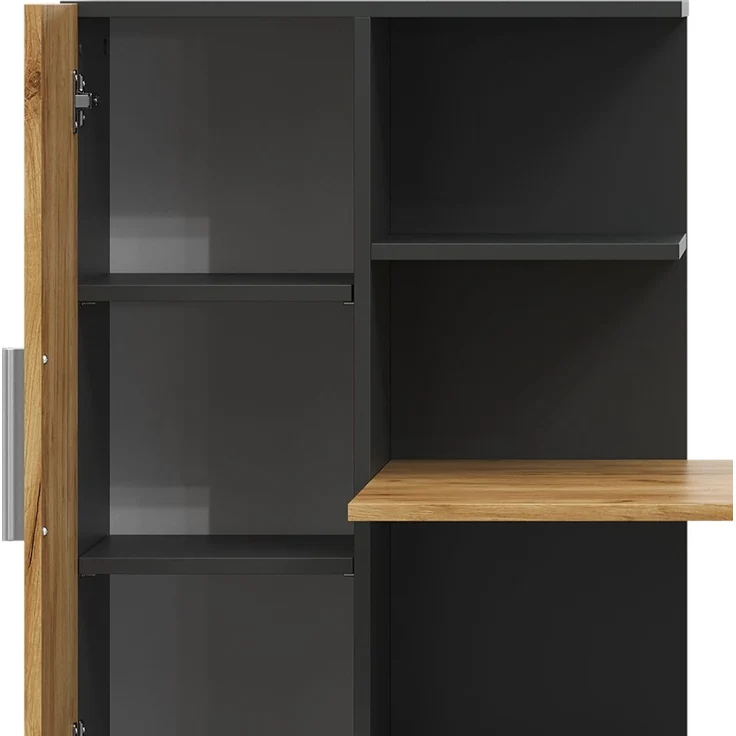 Schreibtisch Tomy Anthrazit/Goldkraft Eiche 150 x 59 cm Vicco – Bild 5