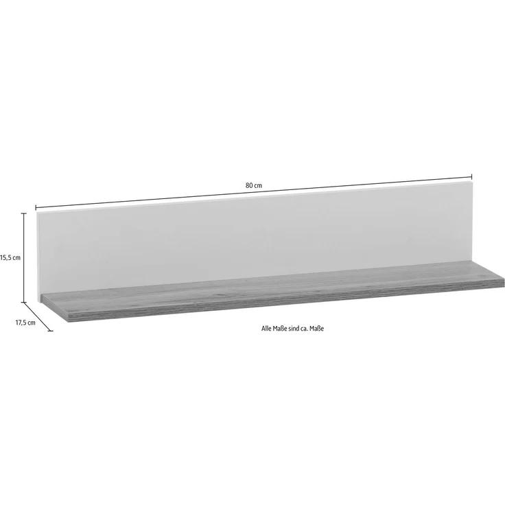 Schildmeyer Ablageregal Jelda, Breite 80 cm, Holzdekor mit fühlbarer Struktur – Bild 2