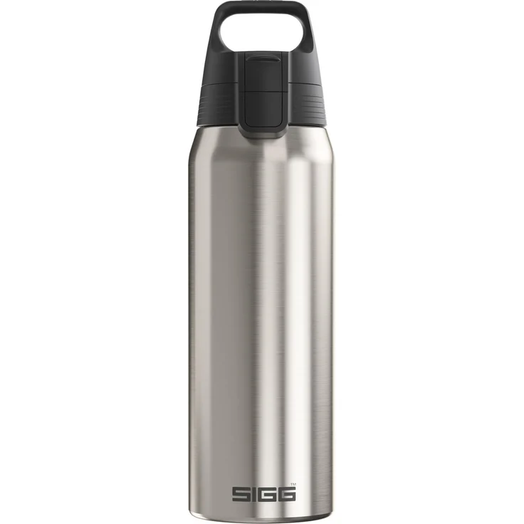 SIGG - Isolierte Trinkflasche - Thermosflasche Shield Therm One Brushed - kohlensäurehaltige Getränke - Auslaufsicher - Spülmaschinenfest - BPA-frei - 90% recycelter Edelstahl - Silber - 0,75L