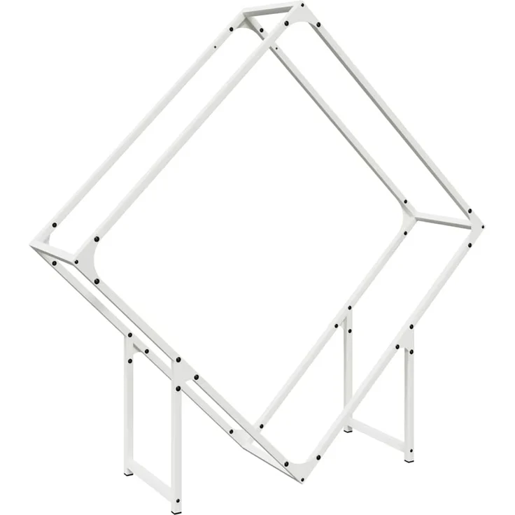 vidaXL Brennholzregal Weiß 100x25x100 cm Kaltgewalzter Stahl 864288 – Bild 1