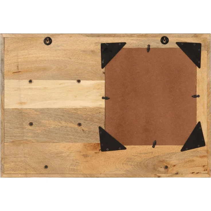 Spiegel, Wandspiegel mit Ablagen 80x8x55 cm Glas und Massivholz Mango – Bild 3