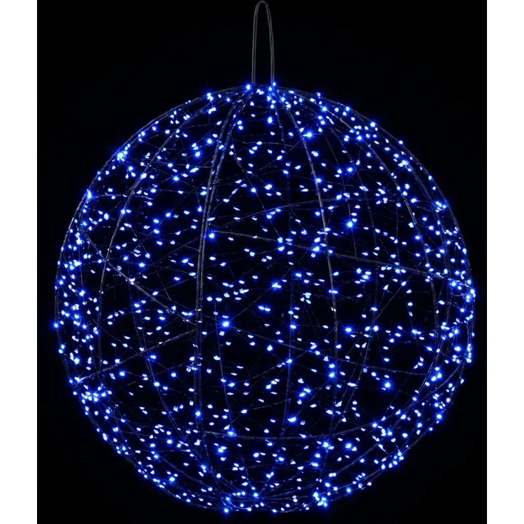 vidaXL Weihnachts-Finial-Licht 2 stk. 1900 LEDs Blau Ø 60 x 63 cm 42049791 – Bild 5