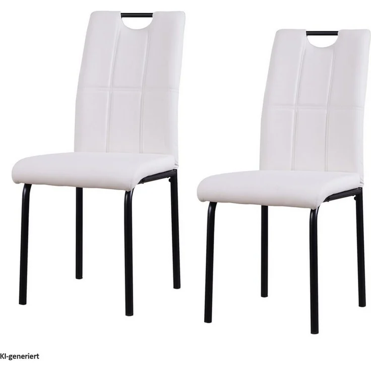 HTI-Living Esszimmerstuhl Stuhl Denton PU Weiß (Set, 2 St), Esszimmerstuhl Kunstleder