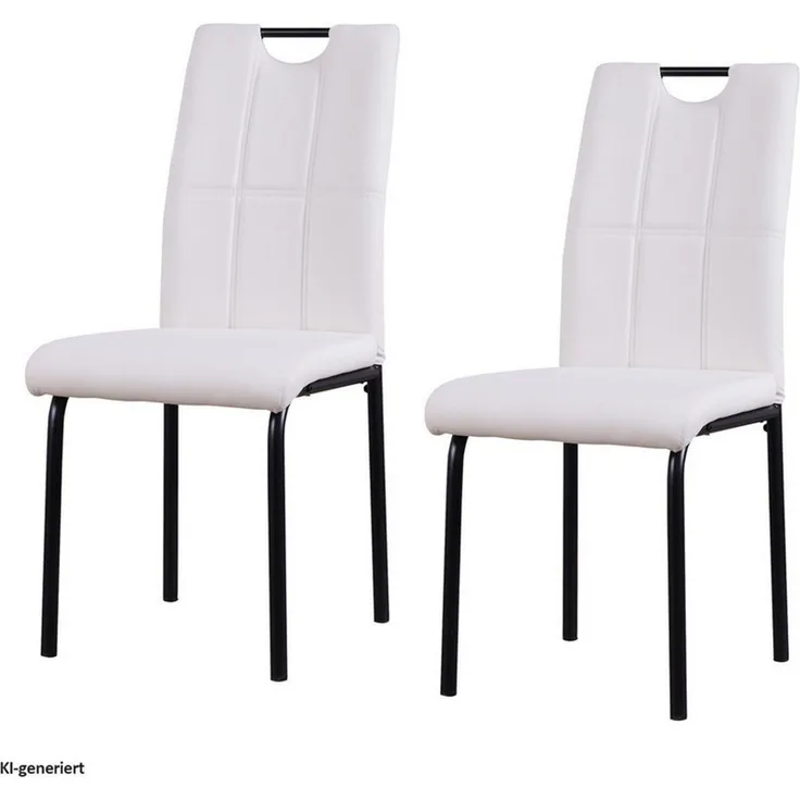 HTI-Living Esszimmerstuhl Stuhl Denton PU Weiß (Set, 2 St), Esszimmerstuhl Kunstleder