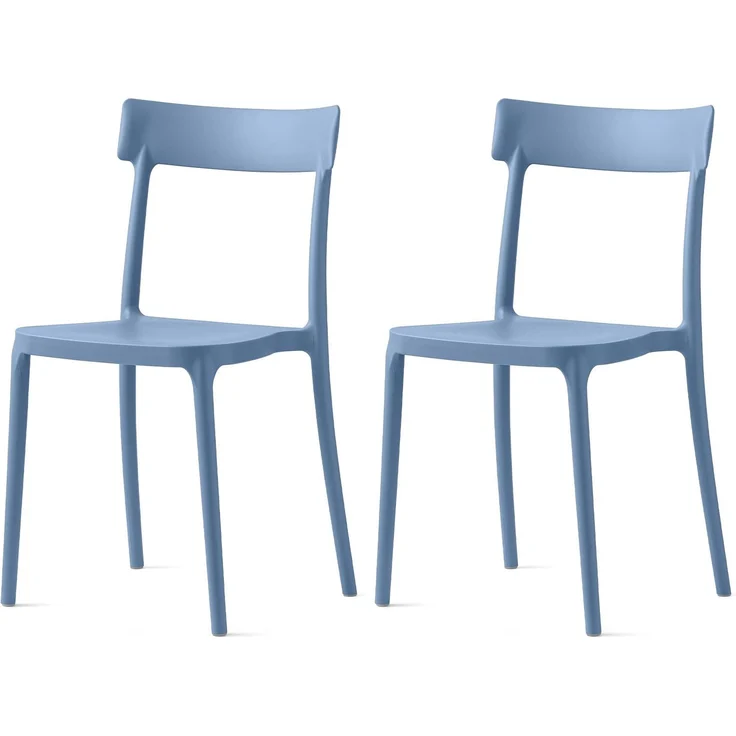 Connubia, 2 Stühle Argo, Polypropylen, Sky Blue, matt – Bild 1