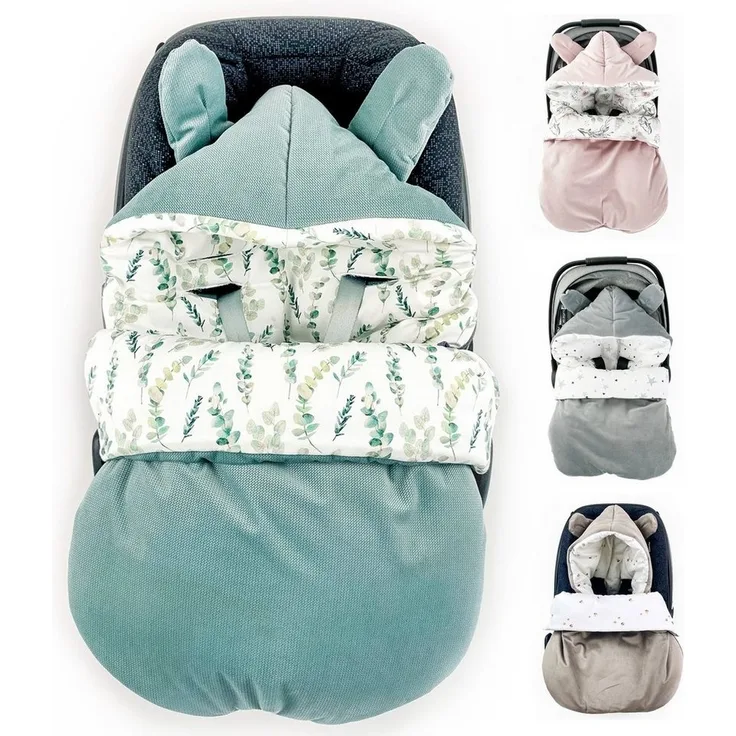 BABEES Fußsack BABYFUßSACK für Babyschale Frühling Übergang warm mit Füllung, Einschlagdecke Fußsack Schlafsack Baby Kinderwagen GANZJÄHRIG