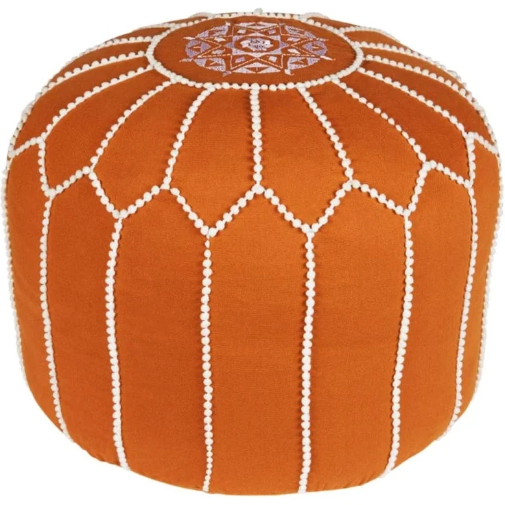 Marrakesch Orient & Mediterran Interior Pouf Orientalische Pouf Sitzkissen Deko Outdoor Chems braun (1-St), Handarbeit – Bild 4