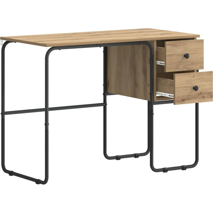 vidaXL Schreibtisch mit Stauraum Artisan-Eiche 100 x 50 x 75 cm 8008007 – Bild 3