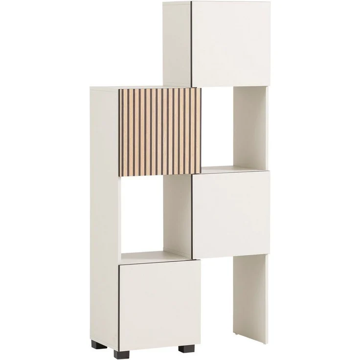 Schildmeyer Schieberegal Alexa, Holzwerkstoff, Cremebeige, 44,8-76,0 x 33,1 x 165,1 cm – Bild 5