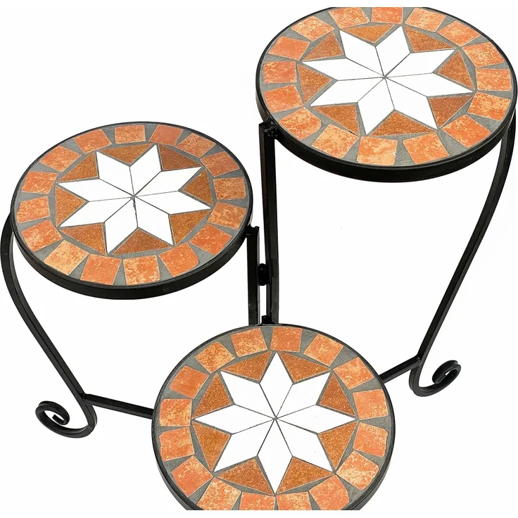 Blumentreppe Merano 12020 Mosaik 55cm Blumenständer Blumenregal Blumenhocker – Bild 6