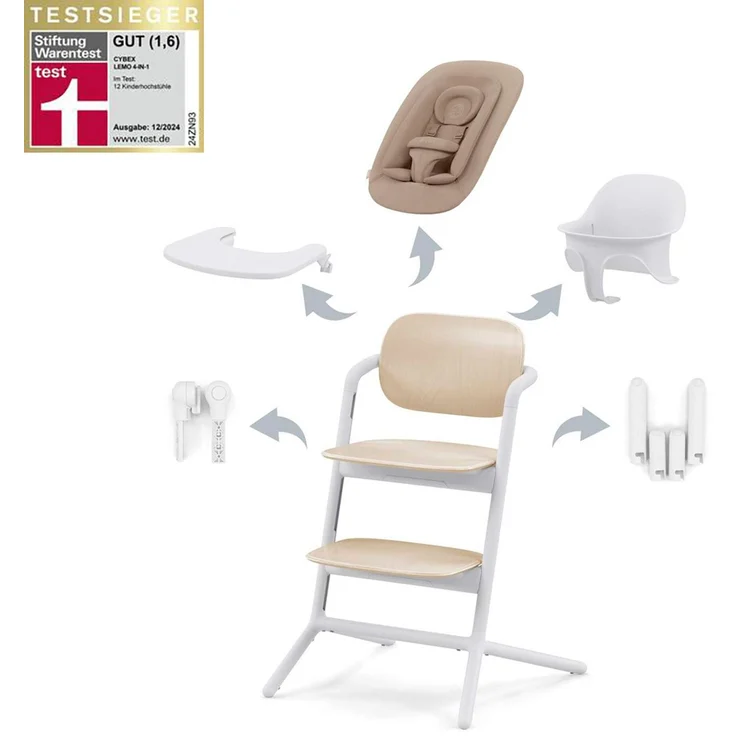 Cybex Lemo 4-in-1 Kinderstuhl Sand White Braun sand – Bild 1