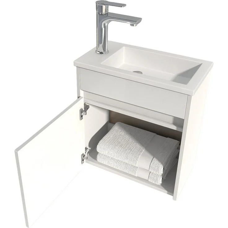 HOME DELUXE Badmöbel Komplettset BORKUM – Weiß – Bild 2