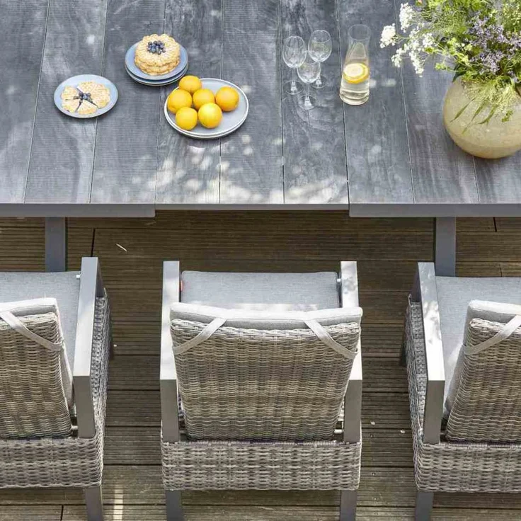 Siena Garden Messina Ausziehtisch 200/260 x 100 cm anthrazit / wood grey – Bild 5