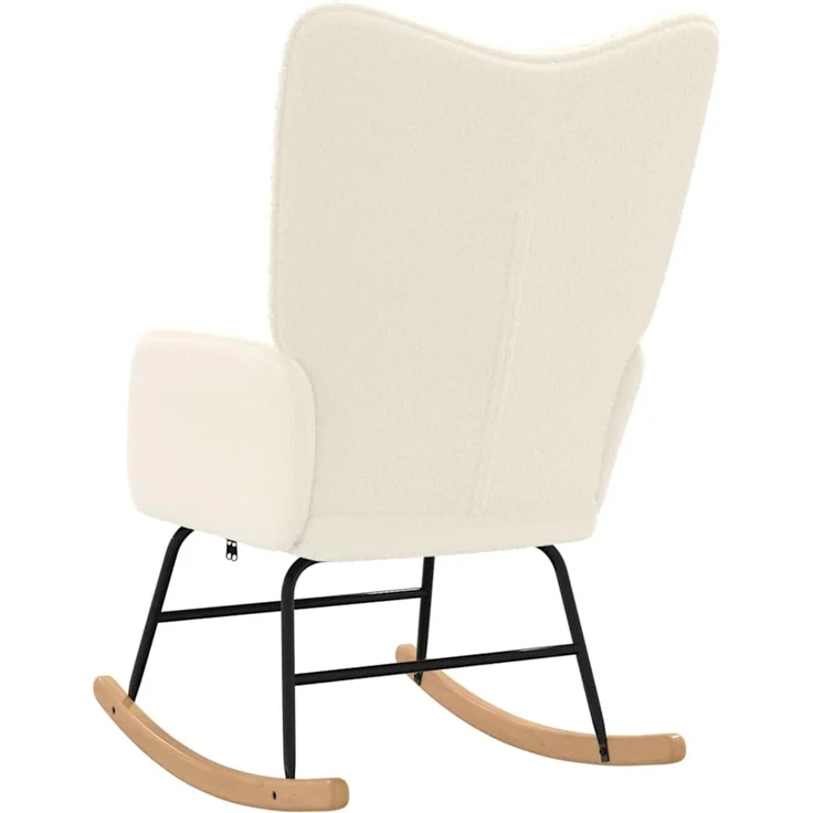 vidaXL Schaukelstuhl Creme Sherpa-Stoff 42001784 – Bild 6