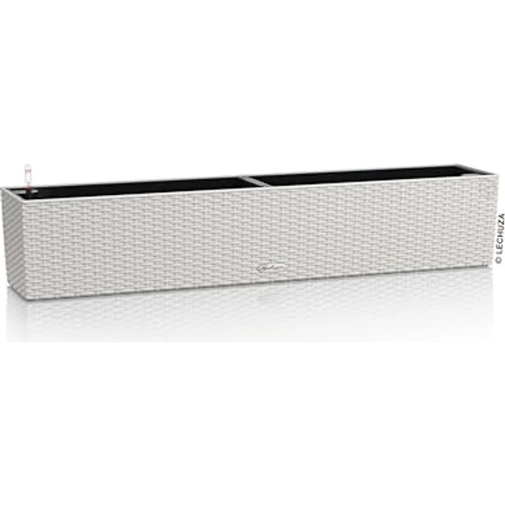 Lechuza Balconera Cottage, Balkonkasten mit Erd-Bewässerungssystem, max. 100 cm, lichtgrau – Bild 1
