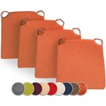 sunnypillow Stuhlkissen 4er Set Kissen Maße: 42 (vorne), 35 (hinten) x 40 x 5 cm