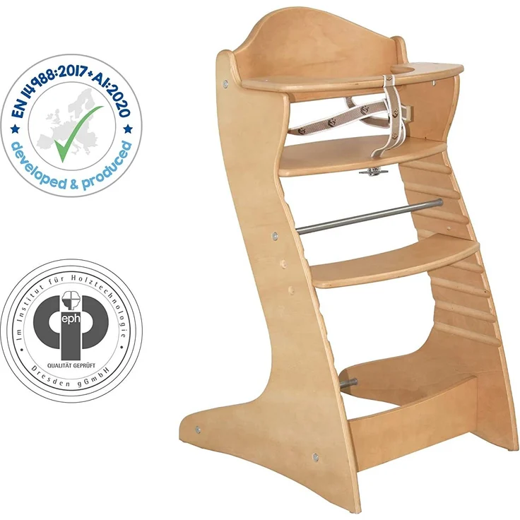 roba Treppenhochstuhl 'Chair Up' - mitwachsender Hochstuhl - Holz - Natur – Bild 3