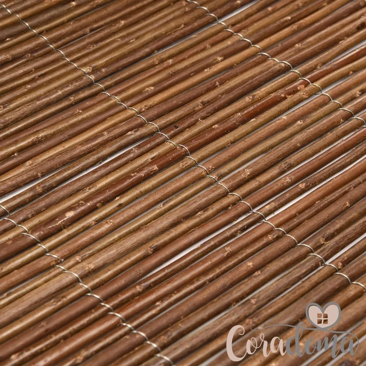 Coradoma Weidenmatte Sichtschutz in 12 Größen | 100x300 cm | Sichtschutzmatte aus Weide für Balkon, Garten und Terrasse | natürlicher Zaun Sichtschutz Balkonsichtschutz Lärmschutz Windschutz – Bild 6