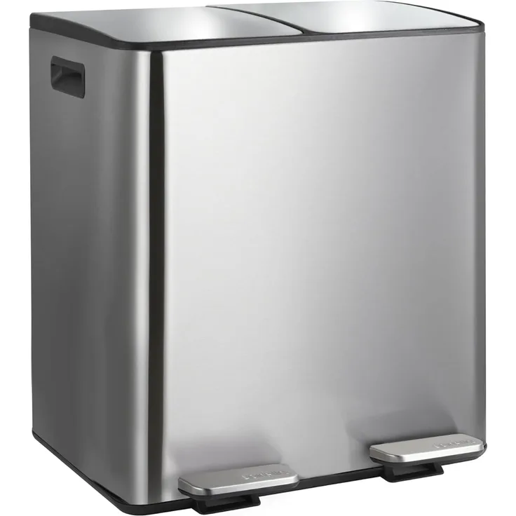 Treteimer Aliya - Edelstahl gebürstet 2x20 Liter