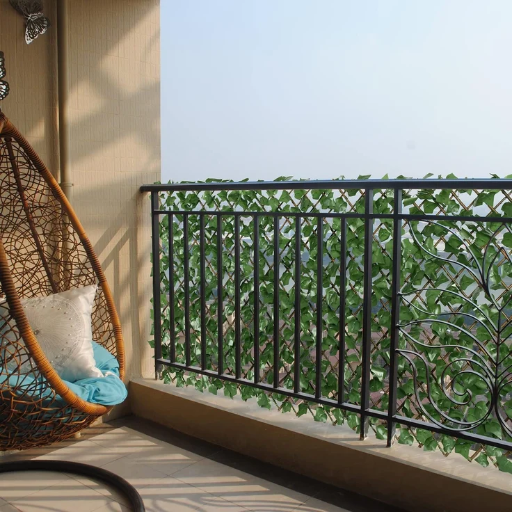 Sekey PVC Sichtschutzmatte 90x500cm Doppelte Verstärkung Innen, Balkon Sichtschutz mit Kabelbindern, Sichtschutzzaun Windschutz Wasserdicht ohne Bohren für Balkon Garten, Anthrazit – Bild 7