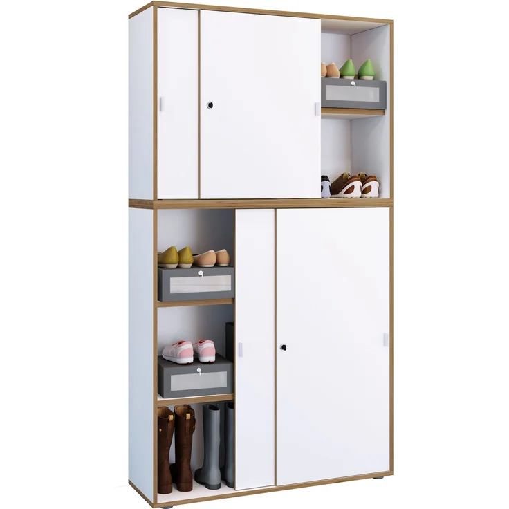 VCM Büroschrank Salia 920979 Weiß H. 183 x B. 100 x T. 37 cm – Bild 1