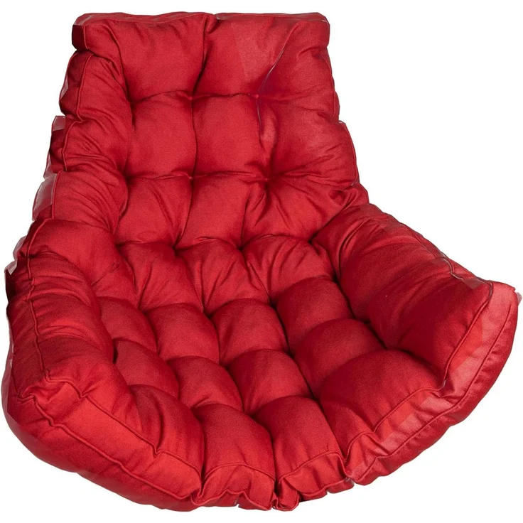 sunnypillow Polsterauflage Hängesessel Kissen - Auflage für Rattan & Polyrattan Hängeschaukel, Rot – Bild 5
