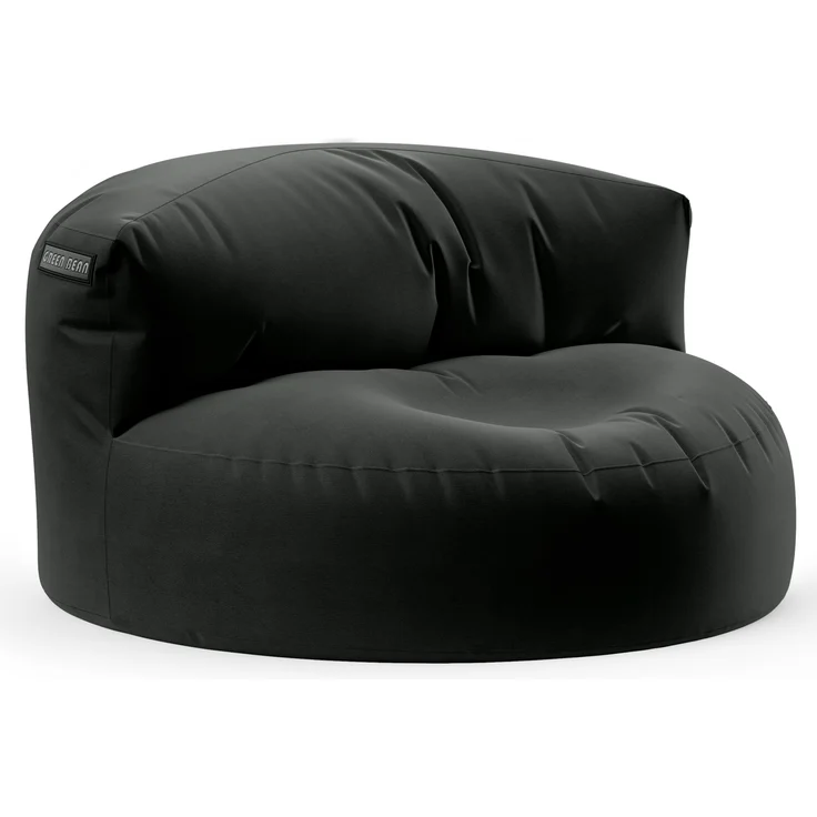 Green Bean® Sitzsack Sofa mit Füllmaterial - Lounge im Sitzsack-Design 90x50cm mit ergonomischer Rückenlehne & waschbarem Bezug - Indoor und Outdoor geeignet in Schwarz – Bild 1