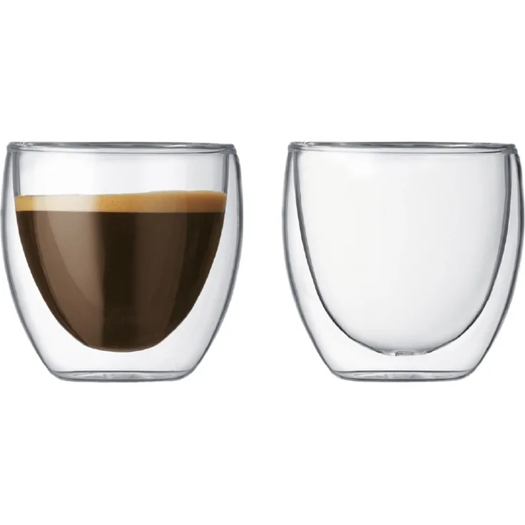 Bodum Pavina Glas Doppelwandig 0,08 L 2 Stk. Transparent