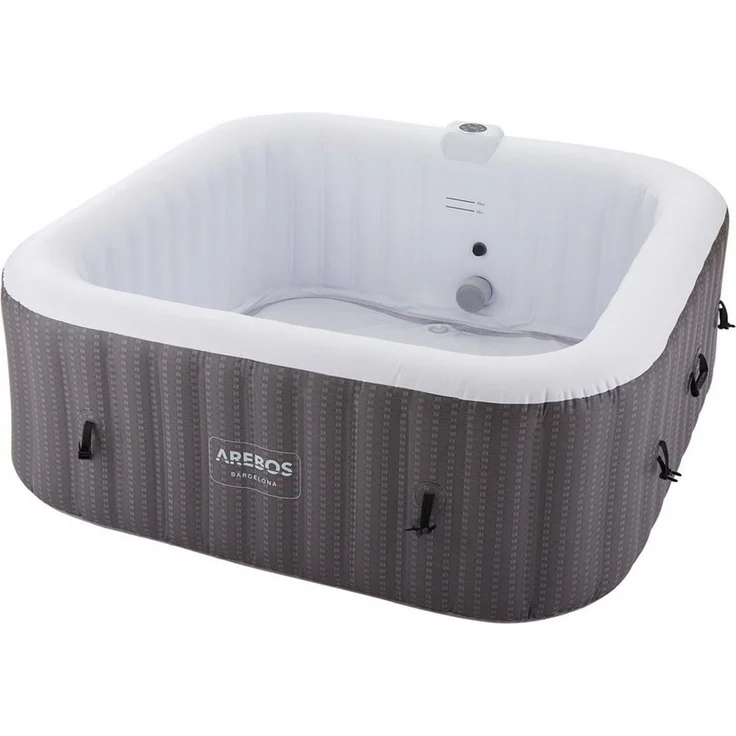 Arebos Whirlpool FLORENCE & BARECELONA Aufblasbar 4 oder 6 Personen mit 100/130 Düsen, (Komplett-Set), für Outdoor & Indoor – Bild 5