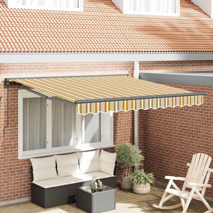 vidaXL Markisenrahmen Gelb und Grau 350 x 250 cm 3330319 – Bild 1