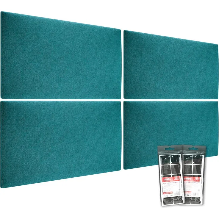 mollis Kopfteil Rechteckig Wandpolster Wandkissen Bettkopf Akustikpaneel, (4 St), FSC-Zertifiziert CU-COC-827249, FSC® C114919