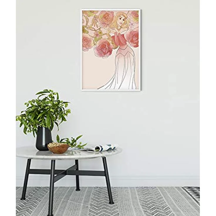 Komar Disney Wandbild Sleeping Beauty Roses, 40x50cm Kunstdruck für Kinderzimmer und Babyzimmer, seidenmatter Farbprint, ohne Rahmen, WB052-40x50 – Bild 2