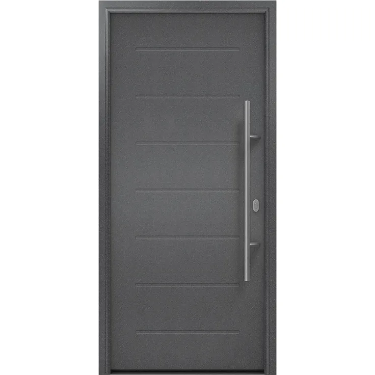 Hörmann Ecostar Haustür "ISOPRO IP 015", anthrazit metallic (CH 703), 110 x 210 cm (B x H),DIN Rechts