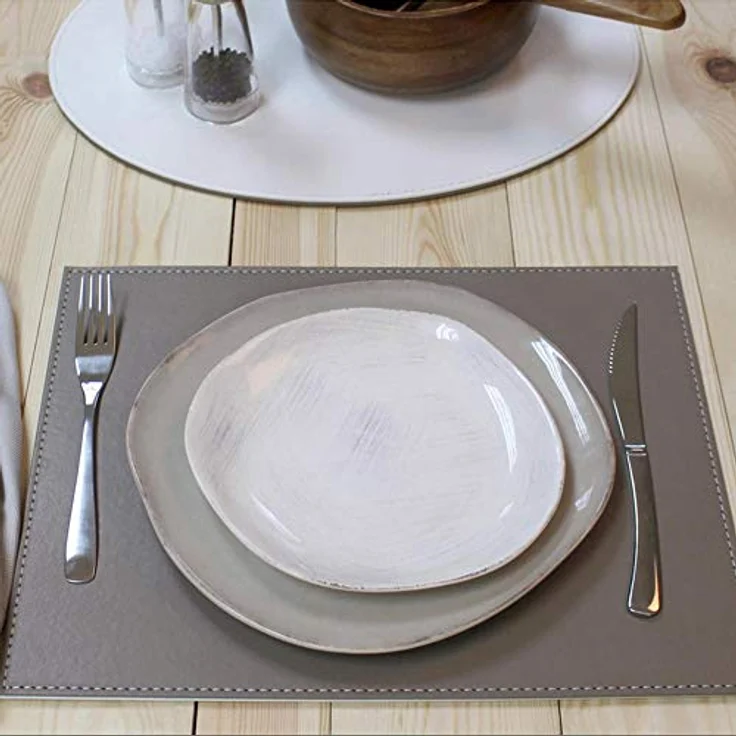 Freeform Duo Platz-Set 40x30 cm Metallic / Burgund – Bild 4
