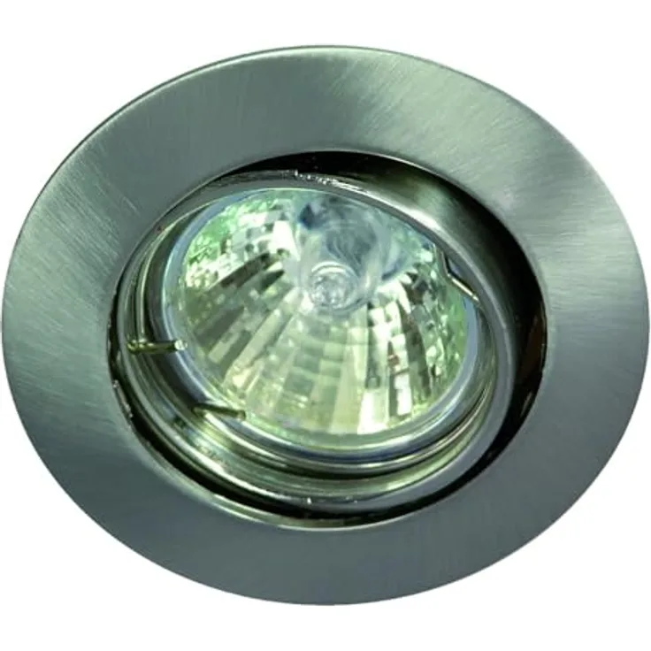 Rutec Alu-Druckguss-Einbaustrahler MR11, Ø 6.3cm, schwenkbar, IP20, eisen gebürstet, ohne Fassung