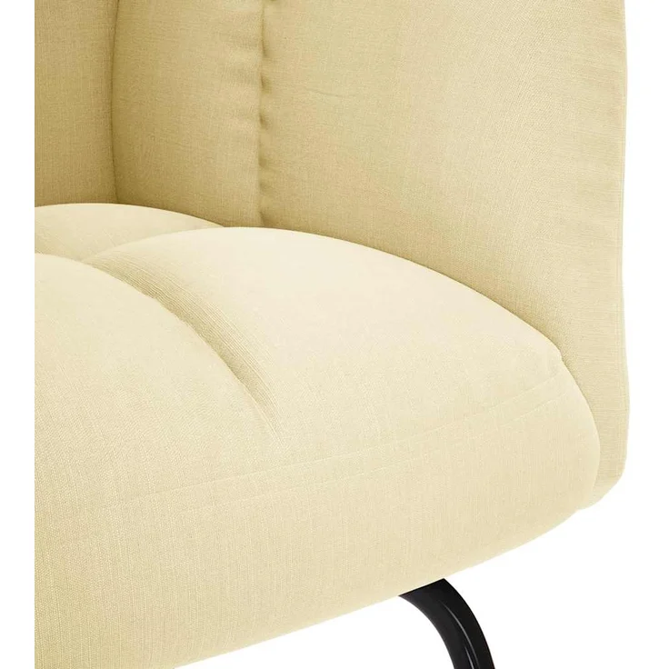 vidaXL Schaukelstuhl Creme Stoff 4016796 – Bild 5