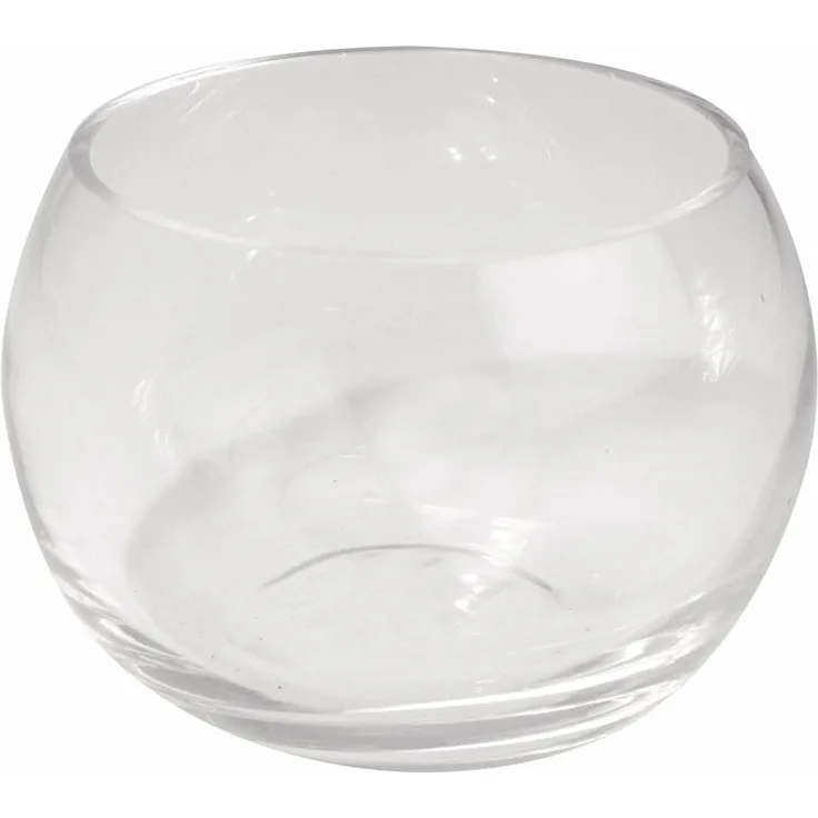 Glas-Gefäß rund, Höhe: 8cm, Öffnung: ø 8,5cm
