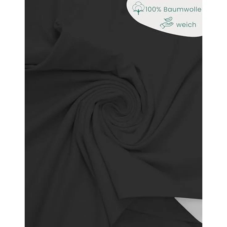 livessa Kissenbezug 100 % Baumwolle, %100 Baumwolle Jersey Stoff 140 g/m², Ultra weich und atmungsaktiv – Bild 4